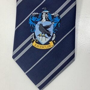 Harry Potter Ravenclaw House Classic Blue and Gray Striped Tie